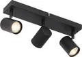 Produktbild: QAZQA - Moderne Deckenleuchte I Deckenlampe I Lampe I Leuchte schwarz 3-flammig Spotbalken-flammig verstellbar rechteckig - Jeana I Wohnzimmer I Schlafzimmer - Stahl Rechteckig - LED geeignet GU10