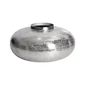 Produktbild: Riess Ambiente Moderne Deko Vase Abstract Orient 35cm Silber rund Metall Hammerschlag-Design Blumenvase