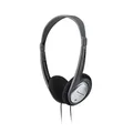 Produktbild: Panasonic RP-HT030E-S Leichter Kopfhörer, faltbarer On-Ear Kopfhörer, reisefreundliches Design, 1,2 m Kabel, XBS, 3,5-mm-Klinkenstecker, Silber
