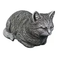 Produktbild: gartendekoparadies.de Liegende Katze antik, Steinfigur, H. 17 cm, 8,5 kg, Mehrfarbig, frostsicher aus Steinguss für Außenbereich
