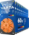 Produktbild: VARTA Hörgerätebatterien Typ 13 orange, Batterien 60 Stück Vorratspack, P 13