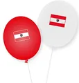 Produktbild: 8 Luftballons ÖSTERREICH Ballon Deko Mottoparty Länderparty Party Austria Wien