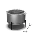 Produktbild: blumfeldt Ignite Pure Feuerschale - Fast Rauchfrei, Edelstahlrahmen, Tragbar & Kompakt, Inkl. Grillrost & Regenschutz, Leicht zu Reinigen, Perfekt für Garten & Camping