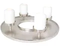 Produktbild: Riffelmacher Adventskranz Kranzschale Ø 41 cm | Metall Silber | Runde Adventsschale für Kerzen & Deko | Modern festlich | 74537
