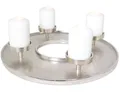 Produktbild: RIFFELMACHER & WEINBERGER Adventsleuchter Adventskranz Kranzschale Ø 41 cm, Metall Silber