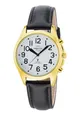 Produktbild: Master Time Funk Quarz Sprechende Damen Uhr Analog mit Leder Armband MTLA-10942-12L