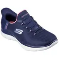Produktbild: Skechers SUMMITS-DIAMOND DREAM Slip-On Sneaker Schlupfschuh, Freizeitschuh mit praktischer Slip-Ins Funktion blau 40 EU