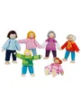 Produktbild: Goki Wooden Dollhouse Dolls Flexible Modern Family 6pcs.