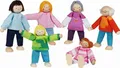 Produktbild: Biegepuppen Moderne Familie H= 9 - 11 cm, Holz und Textil, 6 Teile, per Set