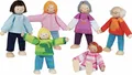 Produktbild: Biegepuppen MODERNE FAMILIE Holzbiegepuppen 6 Puppen Puppenhaus NEU