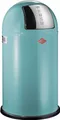 Produktbild: WESCO Abfallsammler 175831-54 PUSHBOY in TÜRKIS mit 50 Liter Volumen und Klappdeckel / Abfalleimer / Mülleimer