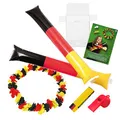 Produktbild: elasto form Deutschland Fanpaket Fußball EM 2024 - Fanset Aloa 5-Tlg. - Deutschland Fanartikel für Europameisterschaft 2024 - Ideal zum Jubeln - Fan Accessoires