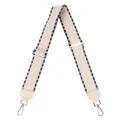 Produktbild: MIRROSI Schulterriemen Made in Italy aus Echtleder Schultergurt für Tasche zum Wechseln (Beige, Karabiner in silberner Farbe, 1x Taschengurt)