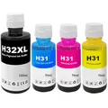 Produktbild: SHUOLEI Tinte Kompatibel mit HP 31 32XL Nachfülltinte Multipack für Smart Tank 315 319 455 515 516 530 555 558 5105 7005 7006 7305 7306 7605 559 570 655 670 790 415 419 Druckertinte（4-Pack）