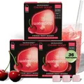 Produktbild: waterdrop® Cherry Boost – 36 Würfel mit 90mg natürlichem Koffein - 3er Pack KIRSCHE – zuckerfrei