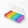 Produktbild: Tablettenbox 7 Tage klein, Medikamentenbox, 4 Fächer, Kinder, Senior, Arthrit...