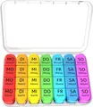 Produktbild: Doruimi Tablettenbox 7 Tage Morgens Mittags Abends, Klein Pillendose Große Fäche