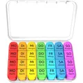 Produktbild: Tablettenbox 7 Tage, Pillendose klein, Medikamentenbox, 4 Fächer, weiß