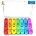 Produktbild: Tablettenbox 7 Tage Klein Pillendose mit Großen Fächern für Kinder und 1 Stück