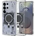 Produktbild: Handyhülle für Galaxy S25 Ultra, Spigen Ultra Hybrid Mag mit MagSafe, Transparent-Gemustert (Neo One)