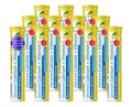 Produktbild: German Calcium + Vitamin C Brausetabletten 12x20 Stk. Zitronengeschmack - 300 mg Kalzium, 75 mg Vitamin C Zuckerfrei - T&D Pharma – Germany