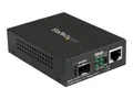 Produktbild: StarTech.com Gigabit Ethernet LWL / Glasfaser Medienkonverter mit SFP - 1000 Mbit/s Multimode Gigabit Ethernet Medienkonverter - Medienkonverter - 1GbE - 10Base-T, 1000Base-LX, 1000Base-SX, 100Base-TX, 1000Base-T - RJ-45 / SFP (mini-GBIC)