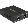 Produktbild: StarTech.com Gigabit Ethernet Glasfaser Medienkonverter mit offenem SFP Steckplatz - Unterstützt 10/100/1000 Netzwerke (MCM1110SFP)