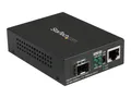 Produktbild: StarTech.com Gigabit Ethernet LWL / Glasfaser Medienkonverter mit SFP - 1000 Mbit/s Multimode Gigabit Ethernet Medienkonverter - Medienkonverter - 1GbE - 10Base-T, 1000Base-LX, 1000Base-SX, 100Base-TX, 1000Base-T - RJ-45 / SFP (mini-GBIC)