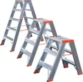 Produktbild: Siedra Stufenstehleiter 200 mit Vollwandprofilverstärkung 2x3 Stufen