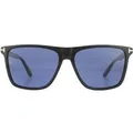 Produktbild: Tom Ford Sonnenbrille Fletcher FT0832 01V Glänzend Schwarz Blau
