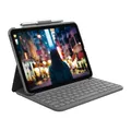 Produktbild: Logitech Slim Folio für iPad 10.Generation Oxford Tablet-Tastatur Bookcover Grau
