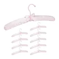 Produktbild: Relaxdays 30 x Kleiderbügel Satin, weich gepolstert, 360° drehbarer Haken, dekorative Schleife, Satinbügel, 38 cm breit, rosa