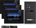 Produktbild: Video Türsprechanlage mit Smartphone App für 1 Familienhaus, Schwarz, 3x Monitore, Balter EVO WLAN Schwarz