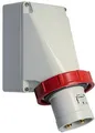 Produktbild: Walther 668 Wandgerätestecker, 63A, 5-Polig, 400V, 6h, IP67, außen, Kabeleinführung oben