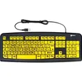 Produktbild: Geemarc KBSV3_YEL_GE Tastatur mit großen Tasten und extra großer Schrift (Schwarz auf Gelb) mit Windows XP, Vista, 7, 8, 10 kompatibel - plug&pla... - Schwarz/Gelb