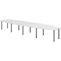 Produktbild: bümö Konferenztisch XXL KT52 in Weiß Füße in Graphit