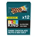 Produktbild: BE-KIND Riegel, glutenfreie Snack-Riegel, Dark Chocolate Nuts & Sea Salt, hoher Ballaststoffgehalt, ohne künstliche Farb-, Aroma- oder Konservierungsstoffe, 12 x 40g