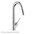 Produktbild: Hansgrohe STARCK Spültischmischer mit Ausziehbrause chrom Küchenarmatur 10821000