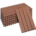 Produktbild: KARAT WPC Terrassenfliesen Royal Klickfliesen 30 x 60 cm Hellbraun 6er-Set 1 m²