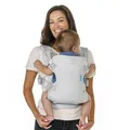 Produktbild: Infantino Flip 4-in-1 Light & Airy Babytrage, Atmungsaktiv, Lordosenstütze, Verstellbarer Hüftgurt, Kopfstütze, Ergonomischer Sitz, Weiche Riemen für Neugeborene von 3,6-14,5 kg, Hellgrau