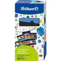 Produktbild: Pelikan Deckfarbkasten ProColor 735, 24 Farben, schwarz/blau