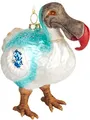 Produktbild: BRUBAKER Dodo Weihnachtskugel aus Glas - Handbemalt und Mundgeblasen - Christbaumschmuck Lustig - Vogel Christbaumkugel Figur Weihnachtsdeko Anhänger - Deko Baumkugel