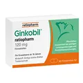 Produktbild: Ginkobil® ratiopharm 120 mg Filmtabletten stärken die Gedächtnisleistung und Konzentrationsleistung* mit dem Extrakt aus Ginkgo biloba, 60 Filmtabletten