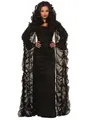 Produktbild: Vampirbraut Chiffon Cape - Durchsichtiger, schwarzer Umhang für weibliche