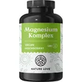 Produktbild: NATURE LOVE® Magnesium Komplex - 180 Kapseln - 400mg elementares Magnesium/Tagesdosis