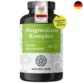 Produktbild: NATURE LOVE® Magnesium Komplex - 180 Kapseln - 400mg elementares Magnesium/Tag
