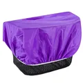 Produktbild: Fahrradkorbüberzug mit Gummizug Wasserdicht Regen Korb Abedeckung Schutz Lila