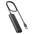 Produktbild: Ugreen HUB CM219 35574 with 4 USB-A 3.0 ports and USB-A 3.0 cable 1m - black (USB-A, 4 Ports) (35574-ugreen)