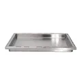 Produktbild: CHEFGASTRO Grillplatte Edelstahl einsetzbare Plancha für Burnhard Earl und Santos S | 37,7 x 42,8 x 4 cm für Gasgrills