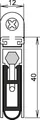 Produktbild: Türdichtung Kältefeind Allround® 1-1075 1-s.L.958mm Alu.silberf.HLT L/R ATHMER